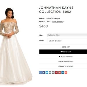 Prom Dress Size 14 (Johnathan Kayne Style: 8052)